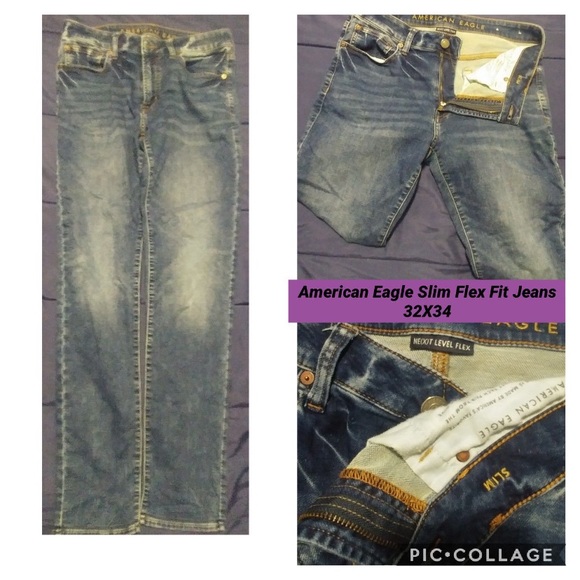 Slim flex fit American eagle jeans 32X34. - Picture 2 of 2